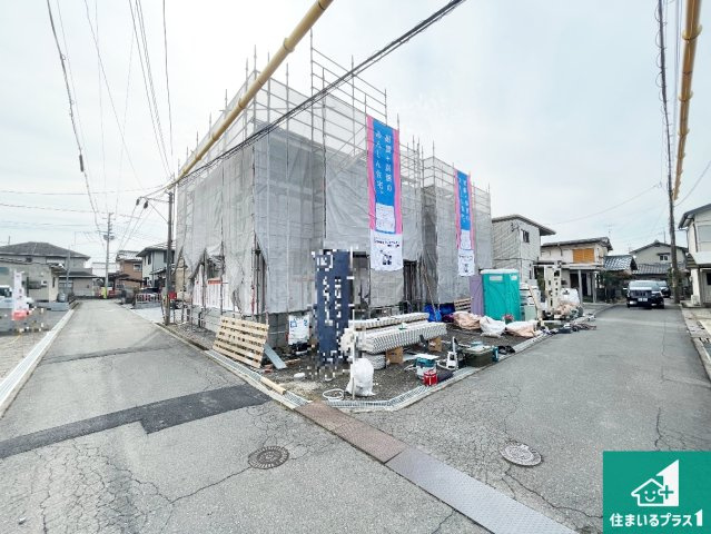 近江八幡市土田町　第4期　新築一戸建ての前面道路含む現地写真|周辺は落ち着いた街並みの住宅地！子育てがしやすい住環境です！まだ未完成ですが、現地でしかわからない事もございます。是非一度ご覧ください。