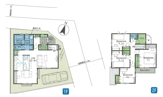 所沢市荒幡・全1棟　新築一戸建　～LDK22.8帖～