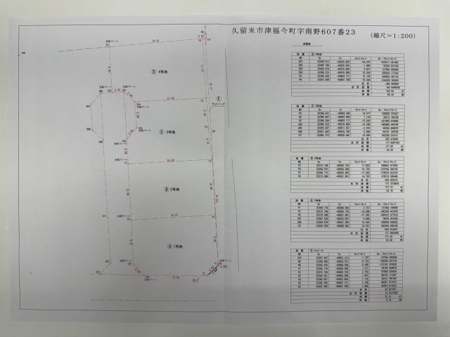 久留米市津福今町　売り土地【1号地】の地図