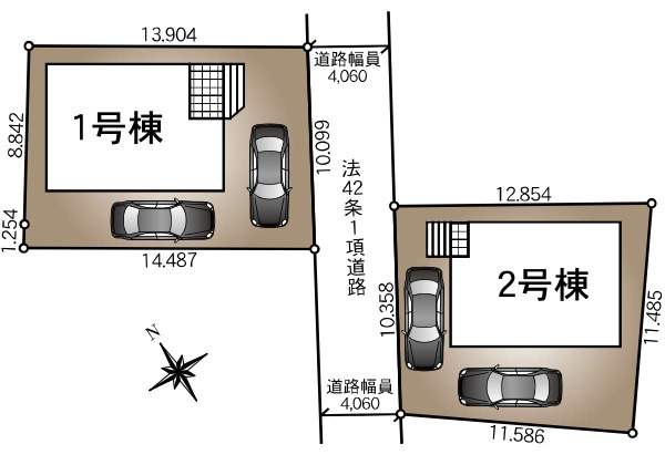 【区画図】 | 鴻巣市箕田第9　CRADLE GARDEN　新築戸建　全2棟　1号棟