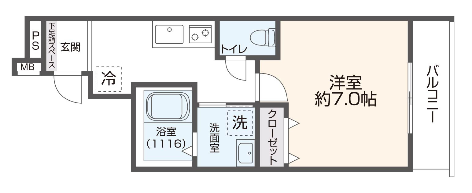 フジパレス弥刀駅北Ⅱ番館の間取り