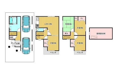 御領4丁目　中古一戸建ての間取り|間取り図はいかがですか？ご希望を叶える間取りですか？リビングの広さは？水回りの位置は？カウンターキッチン？など色々な情報が集約されています。弊社ではリフォームなどのご相談も承っております。