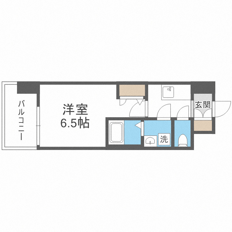 レジュールアッシュ三国本町の間取り