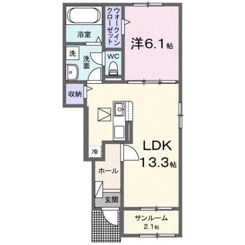 ロータス田主丸　１の間取り