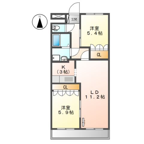 ローズマリーⅠの間取り