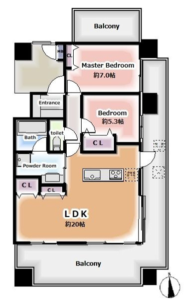 【間取り】 | イニシア大濠公園☆仲介手数料無料☆