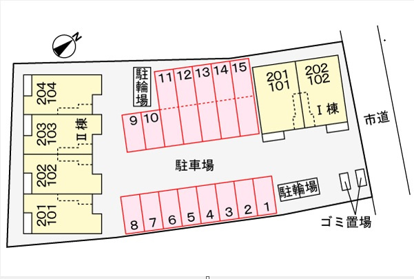 グランフィオーレⅠの区画図