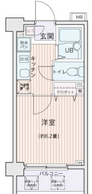 エコロジー都立大学レジデンス　分譲賃貸　敷金０　礼金０の間取り