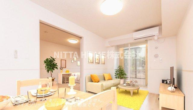 ゼファー・ガーデンの内装|【イメージ写真図】エアコン２台＆照明器具設置済み！