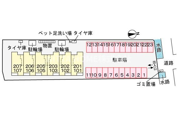 ゼファー・ガーデンの区画図