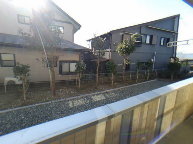 ウエスト フィールド　D棟のバルコニー