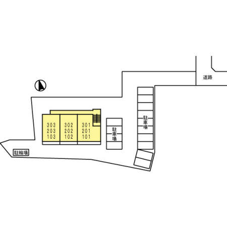 ウエスト フィールド　D棟の区画図