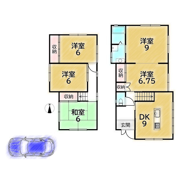岩倉三宅町 中古戸建の間取り
