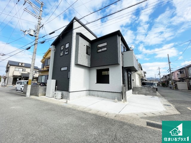 亀岡市余部町天神又　新築一戸建ての外観|お客様に長く安心して住んでいだだける事にこだわった家づくり！住んでからのアフターサービスにもしっかりと取り組んでいます！