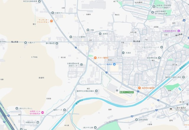 亀岡市余部町天神又　新築一戸建ての地図