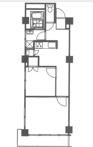 秀和都立大レジデンス　最上階　角部屋　礼金0　南向きの間取り