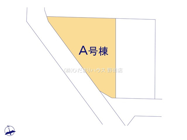 江戸川台東1丁目210番　新築　A号棟の区画図|一方 ： 西 4m 公道
