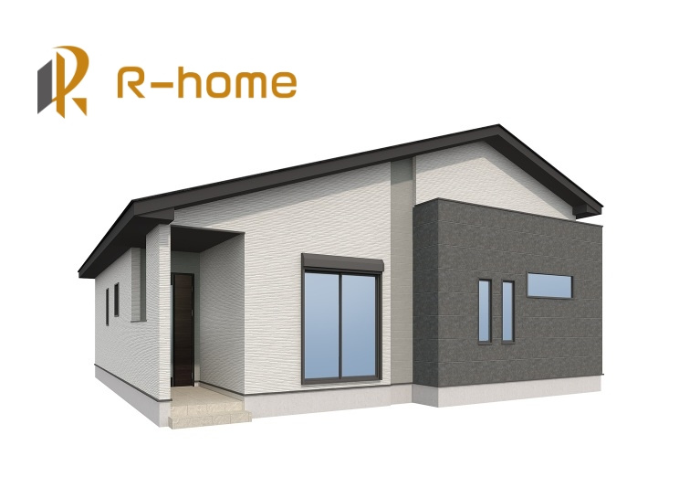 つくば市高野3期　新築戸建て　1号棟の外観パース|2026年4月完成予定！近隣の同仕様完成物件をご見学いただけます♪