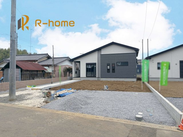 つくば市高野3期　新築戸建て　1号棟の外観パース|2026年4月完成予定！近隣の同仕様完成物件をご見学いただけます♪