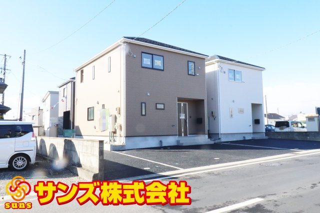 郡山市安積町荒井字柴宮山　　　1号棟　　朝日が丘小学校、郡山第７中学区の外観|北東側から見た区画全体