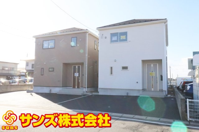 郡山市安積町荒井字柴宮山　　　1号棟　　朝日が丘小学校、郡山第７中学区の外観|北西側から見た区画全体