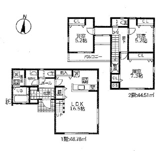 【間取り】 | 新築　一戸建て　JR横浜線　京王相模線　橋本駅　二本松