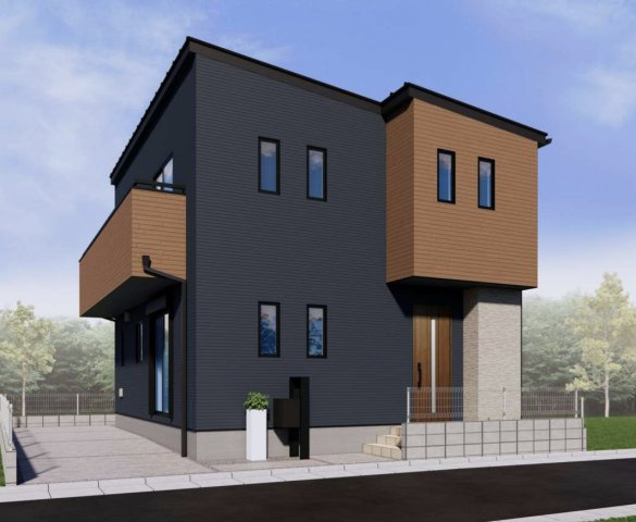 【外観パース】 | 桶川市西2丁目　新築戸建　全1棟　1号棟 | 1号棟
