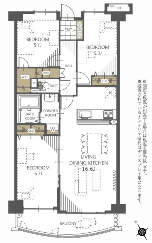 アンピール海の中道IIの間取り