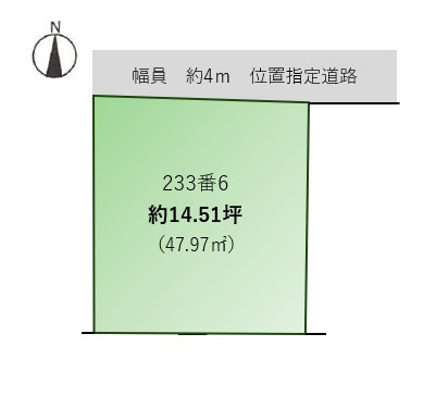 所沢市中新井２丁目売地の土地図