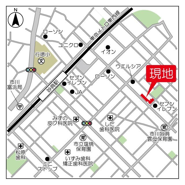 クリサンテーム妙典の地図