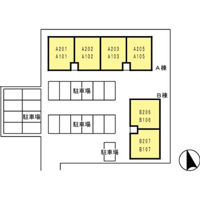 【区画図】 | グリーンヒル白水 B棟