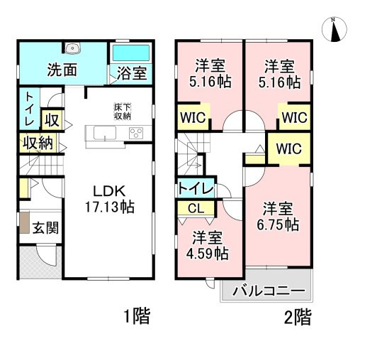 各務原市川島渡町　1号棟の間取り|マイホームは、子供の人間形成、夫婦のあり方、家族の絆に多大な影響を与えます。家族構成の変化に対応できる、多様性と快適性を、楽しく、個性的に、表現したい、と考えて設計した住まいです。