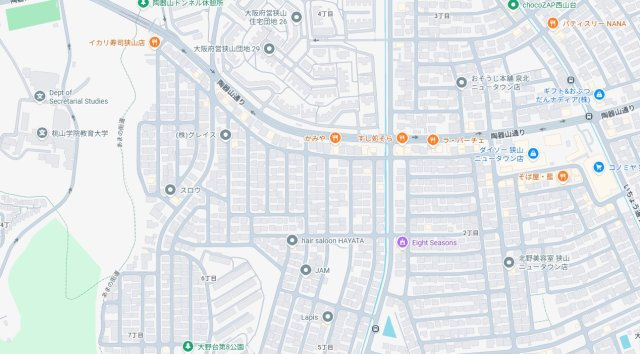 大阪狭山市大野台　第9期　新築一戸建ての地図