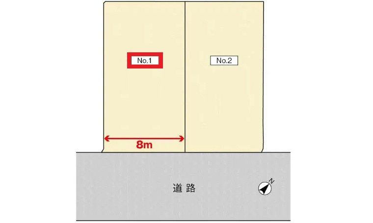 広島市安佐北区口田２丁目 の土地図|ＮＯ1