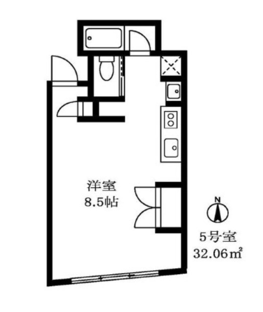 ecru　南向き　礼金0　追焚　オートロックの間取り