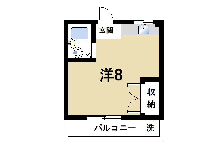 はいつ武本の間取り|一人暮らしの方向けの間取りです