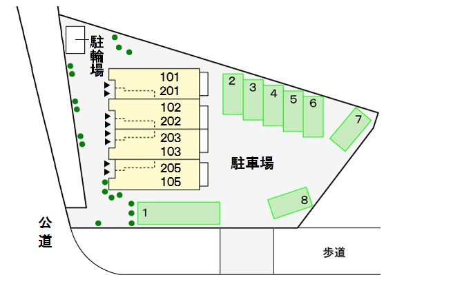 ラッキービレッジの区画図