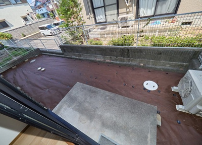 【庭】 | エステート桃山2 | 防草シートで覆っています