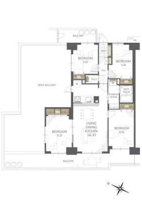コスモ狭山富士見の間取り