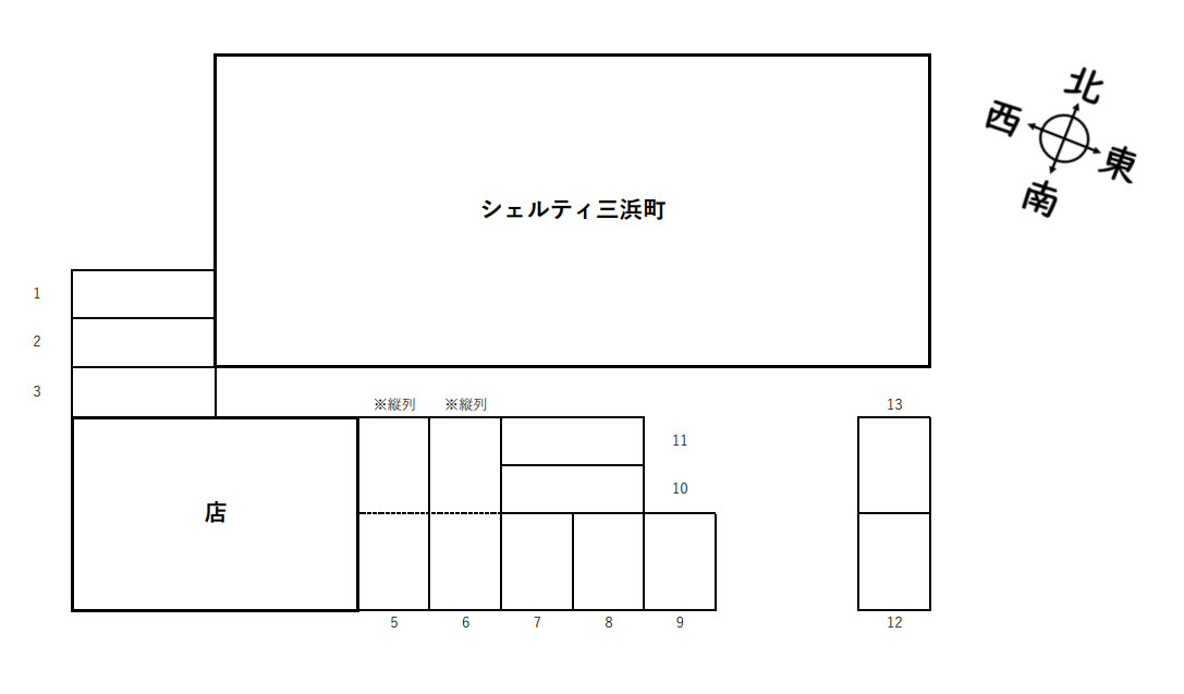 シェルティ三浜町の区画図