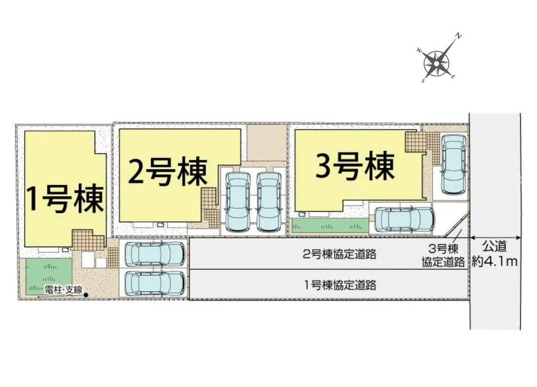 伊豆の国市寺家　全３棟　新築戸建て　３号棟の区画図