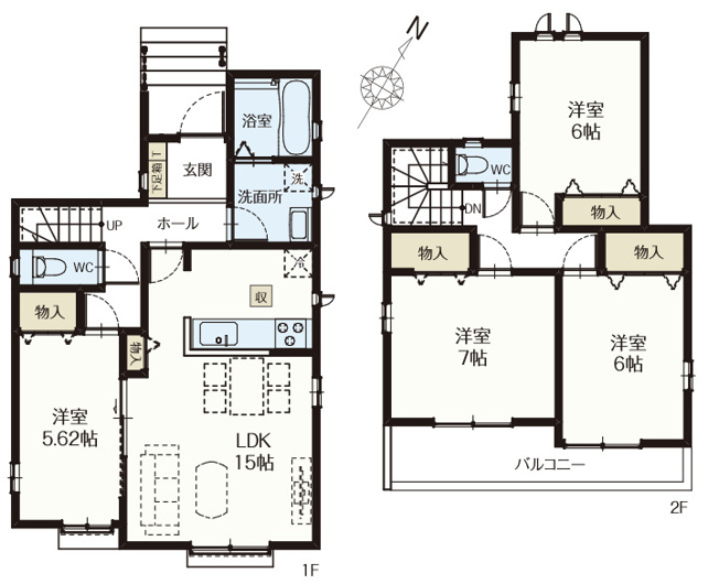 【区画図】 | 北本市宮内2期〈2工期〉　新築戸建　全6棟　H号棟