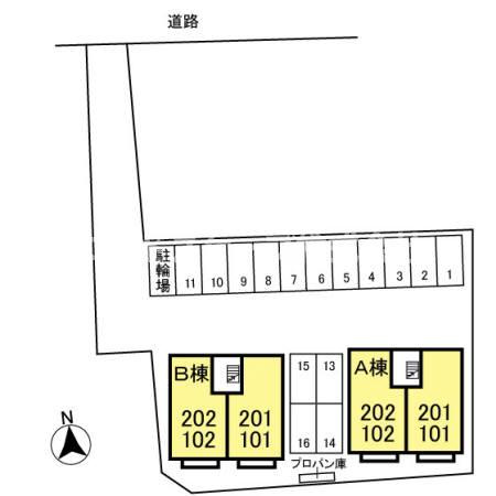 エクレール　Ａの区画図|高崎、前橋のお部屋探しはエンドスケープまで！お客様の理想お聞かせ下さい♪