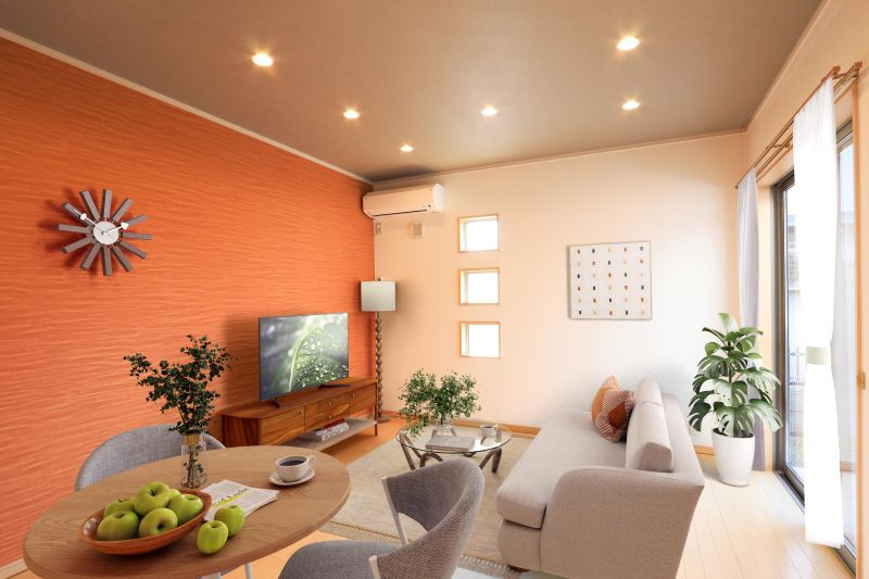 くまハウスの居間・リビング|◉画像はステージングによるイメージです。家具はCGで配置していますので、実際は家具付きではありません。