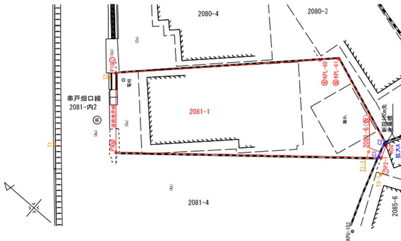 廿日市市宮内字的場の区画図