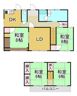 【間取り】 | 川西市湯山台1丁目　中古一戸建て