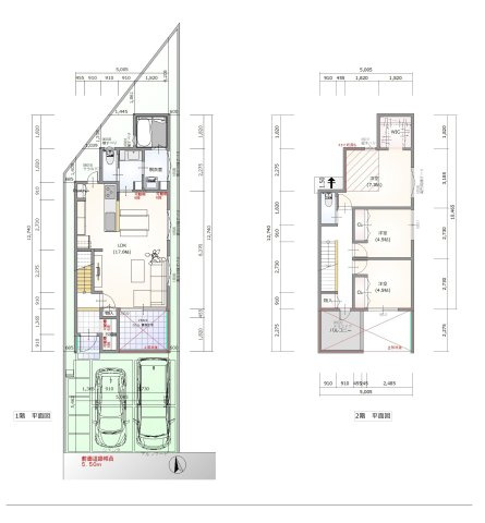 伊丹市南野北3丁目建築条件無し土地　【全2区画】の参考プラン|建物プラン例（A号地）建物価格約2600万円、建物面積110.34m2