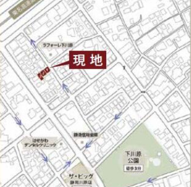 売新築戸建　静岡市駿河区下川原６丁目の地図