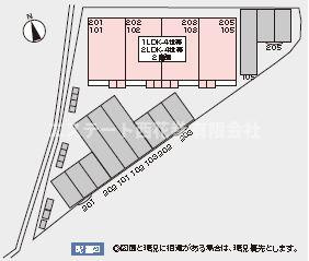 la Pomme(ラポーム）の区画図