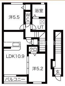la Pomme(ラポーム）の間取り